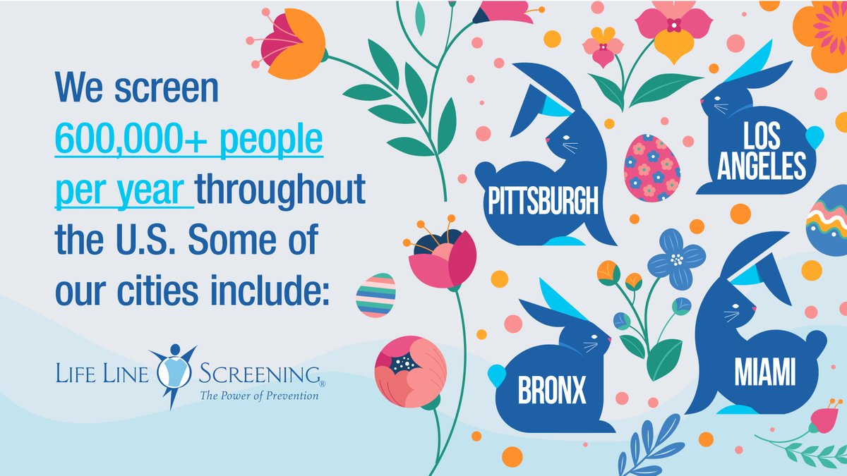 Life Line Screening will be in Los Angeles, Pittsburgh, Miami, the Bronx and many more locations next week. We screen 15,000 customers per week for stroke and cardiovascular disease risk! Click the link to find a location near you llsa.social/X