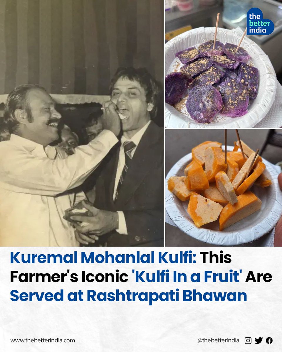 thebetterindia's tweet image. “He would save money from farming and rent a room in Delhi for two months. 

@kuremalkulfi 

#IndianFood #kulfi #Delhi #DelhiStreetFood #history #Summer #KuremalKulfi

[Kuremal's Kulfi, Delhi Street Food, Indian Food, Summer, Best Kulfi, Indian Dessert]