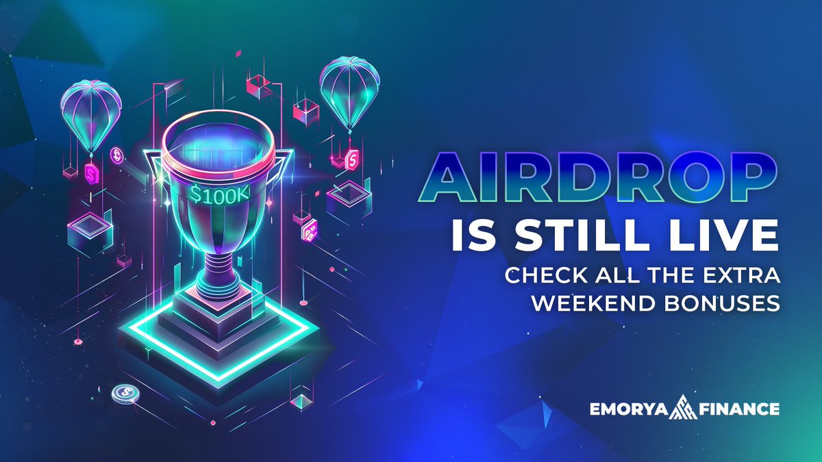 EmoryaFinance's tweet photo. Dear Emoryans,

🟢Our airdrop is still live !
💰❗️Don't miss out on the Weekend Bonus: earn 5x Invite Points for every referral❗️

✅❗️Plus, we have 3 Flash tasks lined up for you❗️

⏳Hurry up, the flash tasks and invite bonus end on Monday!

💰🍀Don't forget, there's a $100,000 total prize waiting for lucky participants. 

https://t.co/Wl4rY5OWTB

#crypto #livetoearn #blockchain @MultiversX
