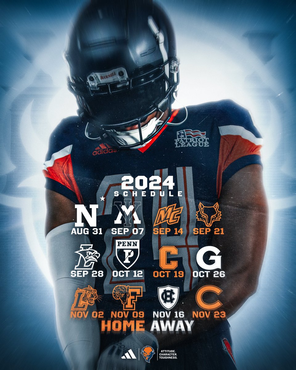 Get ready for some Bison Football. 🦬 The 𝟏𝟐-game 2024 schedule is here! #ACT | #rayBucknell 📰 tinyurl.com/57jns88f