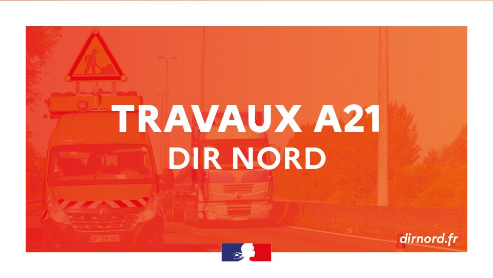 🚧Travaux DIR Nord A21, secteur de Noyelles-sous-Lens le mardi 2 avril 2024.

Des fermetures de bretelles sont prévues.

👉Plus d'informations : dir.nord.developpement-durable.gouv.fr/travaux-a21-se…

#DIRNord #A21 #Noyellessouslens #Travaux