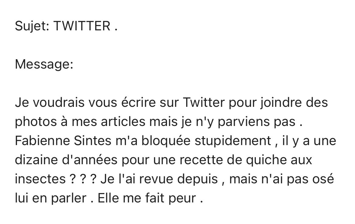 🧐 (Je voudrais dire ici avec force que je n’ai aucun souvenir de cette sombre histoire de quiche aux insectes)