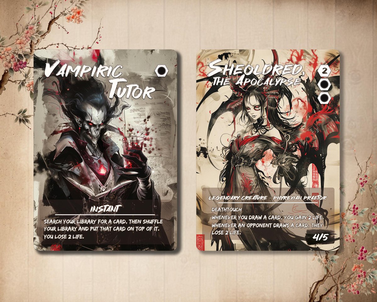 Magical_Proxy's tweet image. Made a good selection of #commander #mtg cards in a japanese style art. Hope you like it !

You can get them in - magicalproxy.etsy.com 

#MTGArt #MagicTheGathering #cEDH #MTGArena #mtgsecretlair #EDH #Mtgproxy #MTGPioneer #mtgfinance #mtgalter