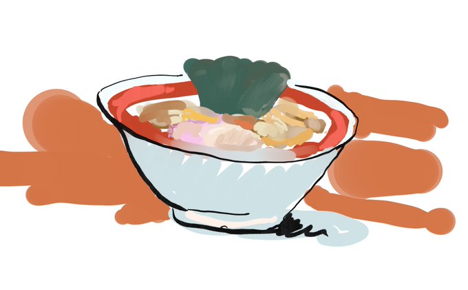 「麺 白背景」のTwitter画像/イラスト(新着)