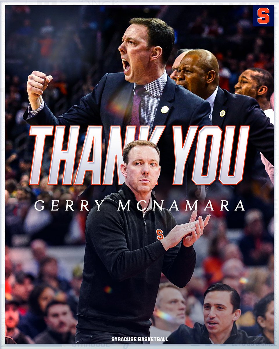 The ultimate competitor, @Coach_McNamara's impact on our program's history and culture will be felt forever. Thank you, GMac. You are Forever Orange! 🧡 📰 bit.ly/4aCUXgR #CuseFamily 🍊