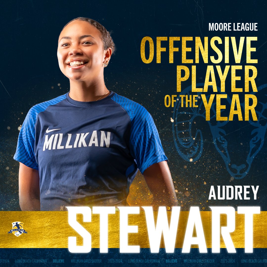 MHSRamsSoccer's tweet photo. Congratulations to Moore League Offensive of the Year and All-Moore League First Team selection – Senior Audrey Stewart!
💙 💛 🐏 ⚽ #mhsBELIEVE #mooreleague #longbeach https://t.co/J3XY442brJ
