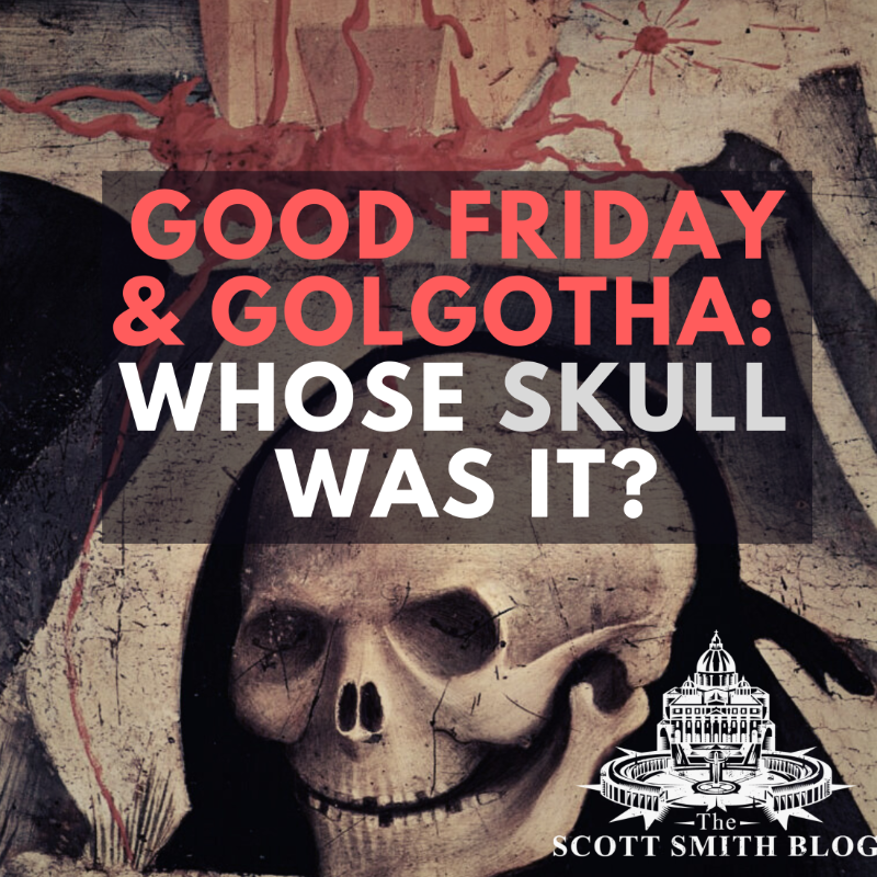scottsmith8100's tweet photo. I love sharing this on #GoodFriday:
Golgotha, the "place of the skull", was so named because that's where Adam's skull was buried 🤯
The New Adam's blood flowed down to the Old Adam's skull!
And how'd the skull get there?
That detail shows Mary is the New Ark of ... 
Noah! 🤯🤯