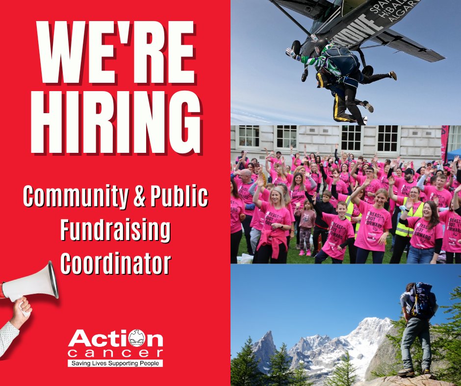📢We're Hiring📢 We’re recruiting a full time permanent Community & Public Fundraising Coordinator - £23,500 - £24,294 (£12.91 - £13.35ph). Details at actioncancer.getgotjobs.co.uk Closing date for applications is 15.04.24 Interviews may take place 23.04.24 @NICVA