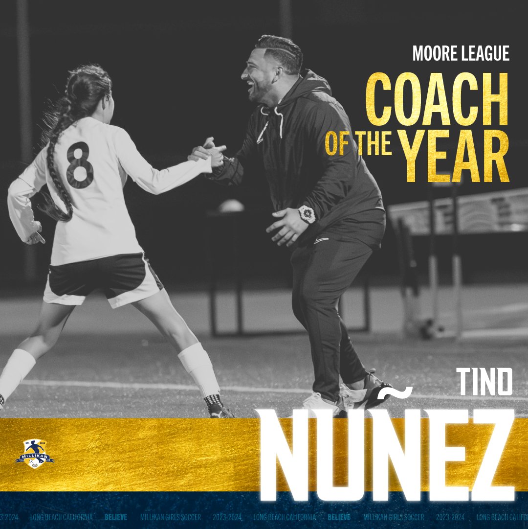 Congratulations to Moore League Coach of the Year – Tino Nunez '02!
💙 💛 🐏 ⚽ #mhsBELIEVE #mooreleague #longbeach
