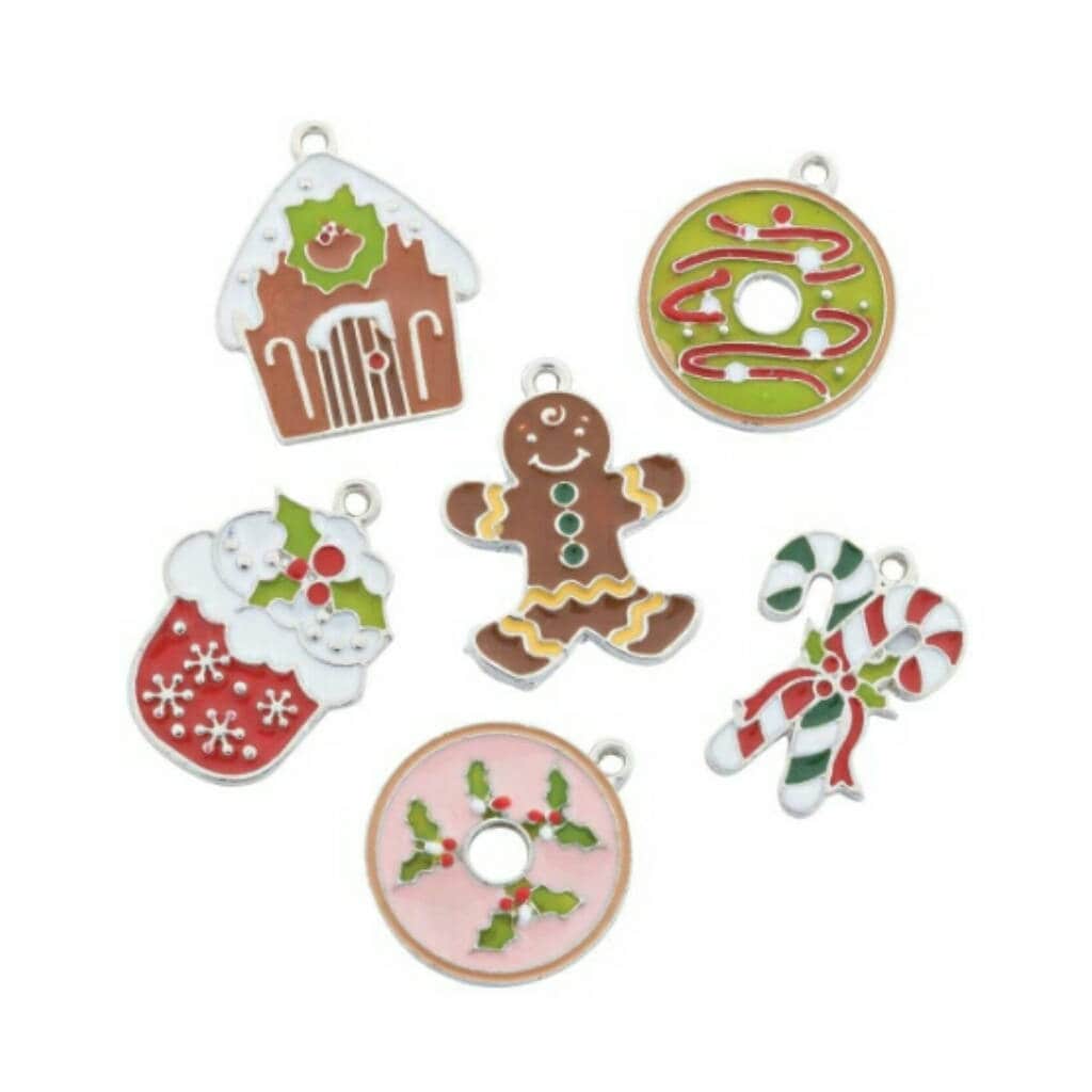 Christmas Bakery Shoppe Charms | Silver Tone Charms | Jewelry Charms | Bracelet Charms | Necklace Charms tuppu.net/1cd423d9 #handmadecandles #Warehouse1711 #aromatheraphy #glitter #candleoils #candlemaker #dtftransfers #explorepage #EpoxyCharms