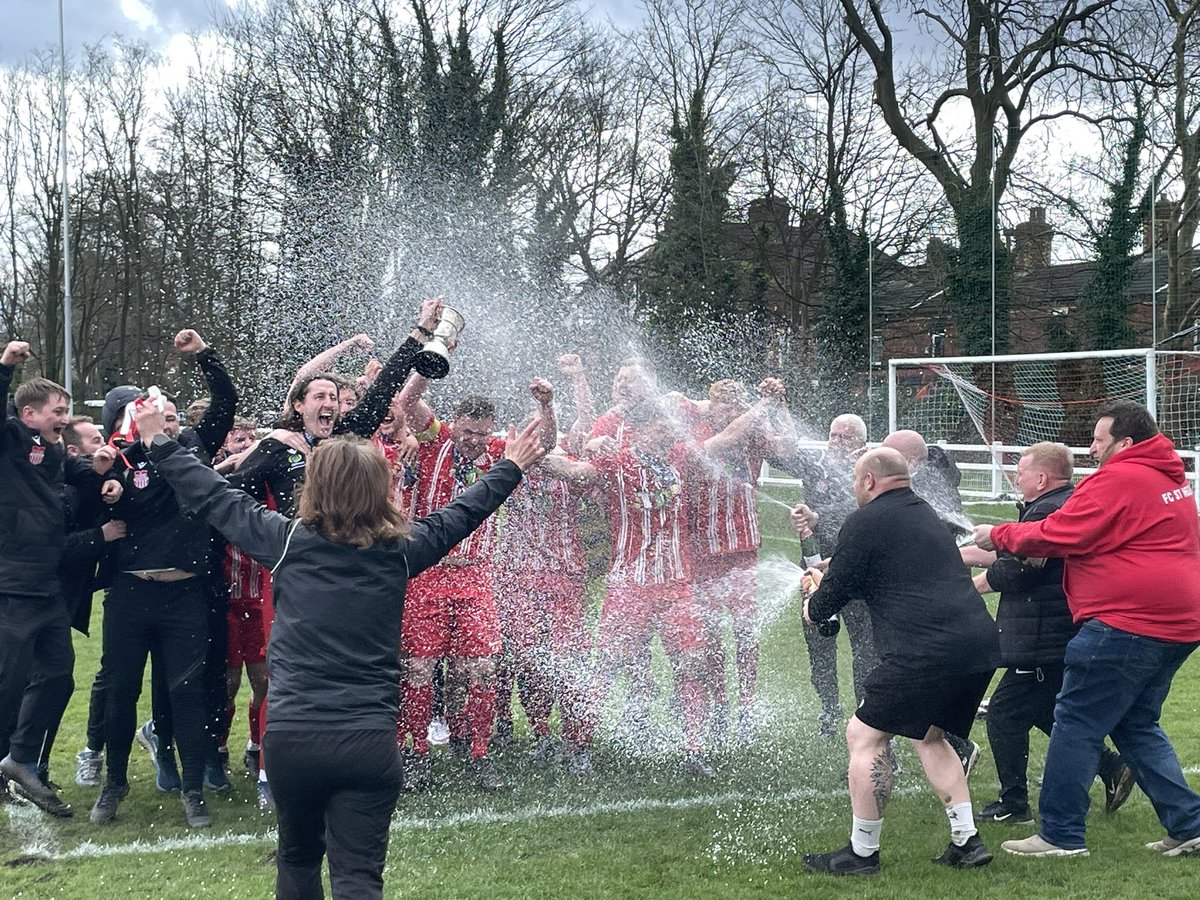 nwcfl's tweet photo. Congratulations to @fcsthelens 
First Division North Champions 2023-24 https://t.co/sSAvigO23U