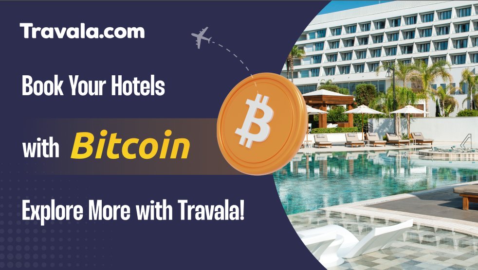 Discover the world with Travala and pay with #Bitcoin! 😍 

Step into the future of travel 💪 Book your hotels on Travala using $BTC and experience seamless travel bookings! 🌎