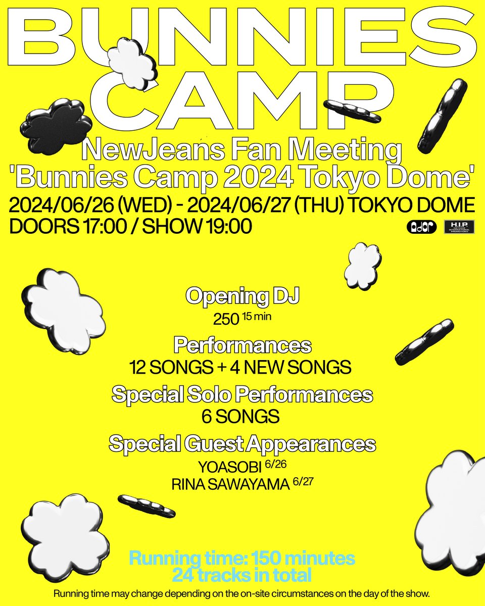 NewJeans Fan Meeting 
'Bunnies Camp 2024 Tokyo Dome' 

🗓️ 2024.6.26-27 
📍Tokyo Dome

#NewJeans #뉴진스 
#BunniesCamp #BunniesCamp2024TokyoDome 
#NewJeans_is_Everywhere