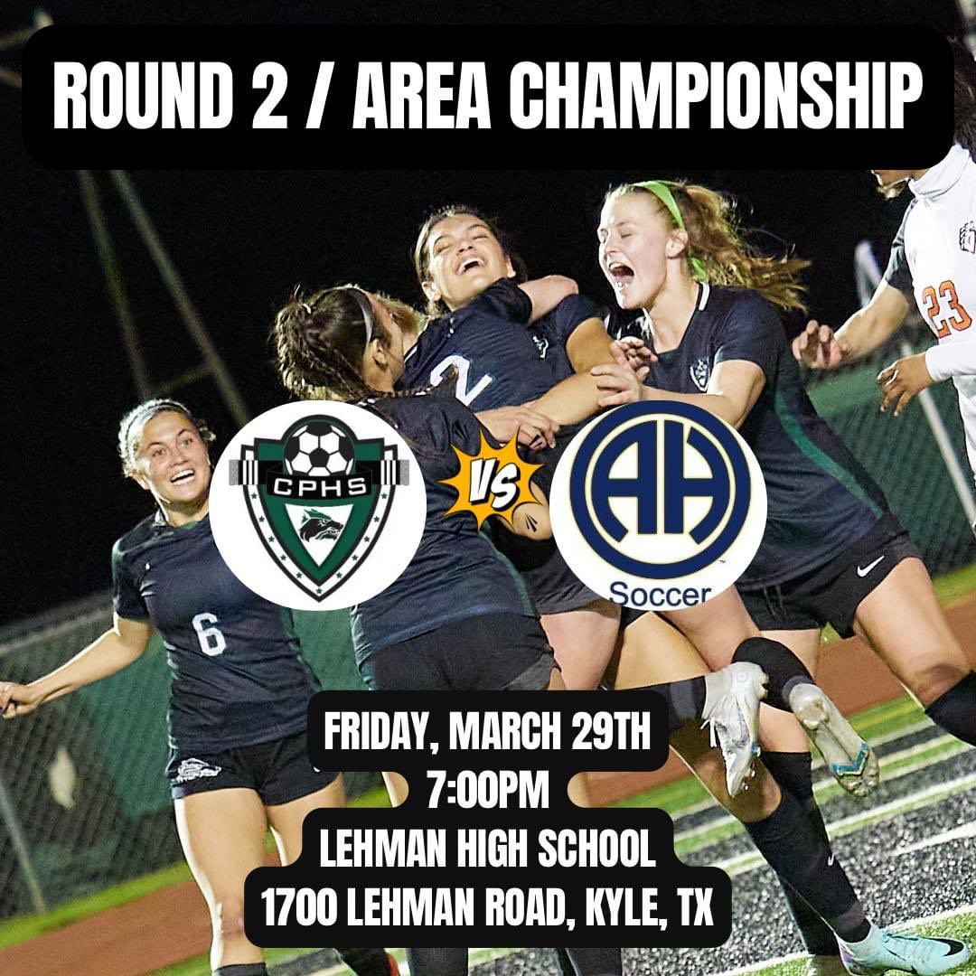 Game day: Area Championship round 2 let’s pack the stands Timberwolves, should be a classic against undefeated Alamo Heights! #ubuntu #cpdna @CoachQCPProud @LISD_AD @LethalSoccer @var_austin @50_50Pod @OTSSportsATX