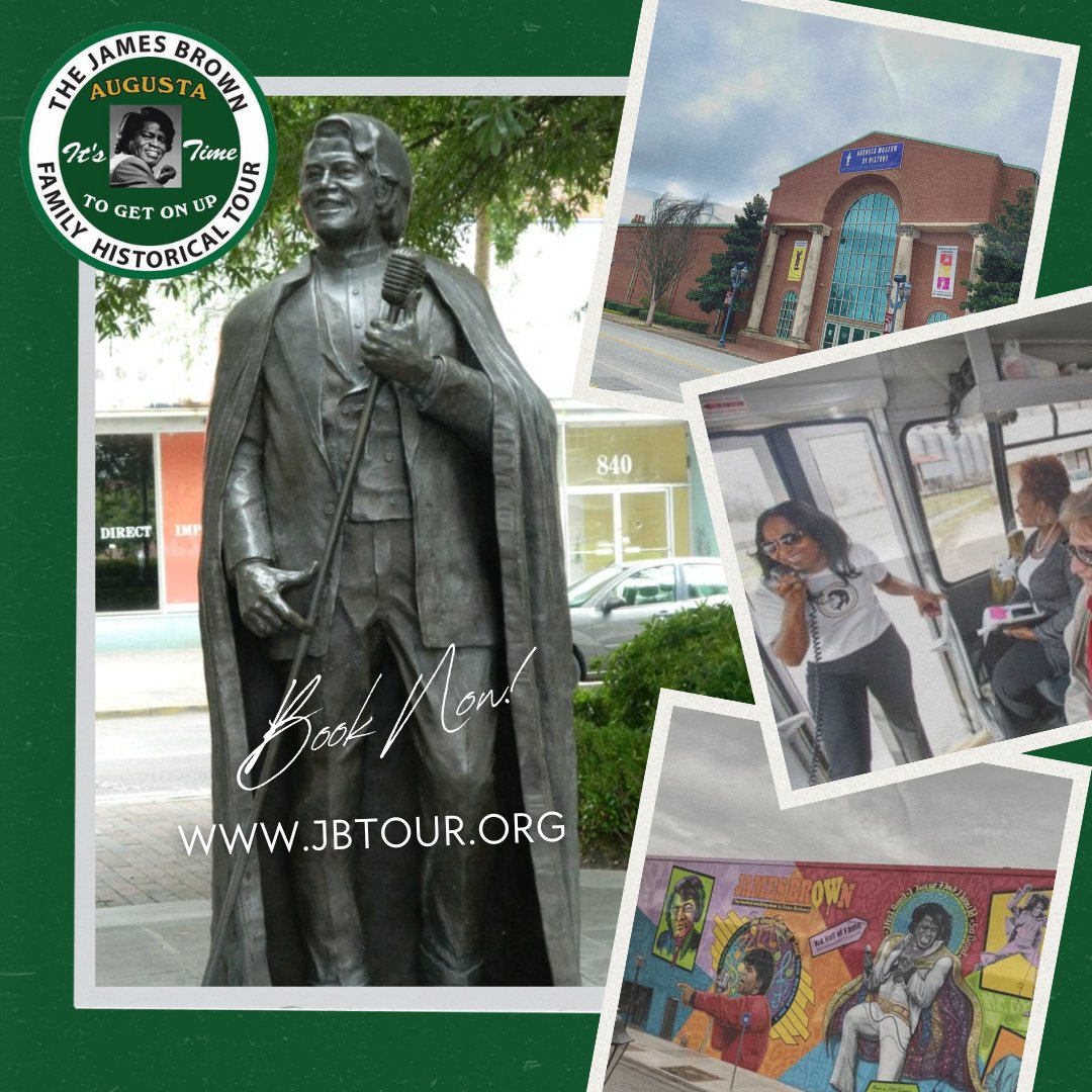 Dive into the vibrant history of Augusta, GA, with the James Brown Family Historical Tour. RSVP online at jbtour.org #JamesBrown #AugustaGeorgia #HistoricTour #MusicalIcon