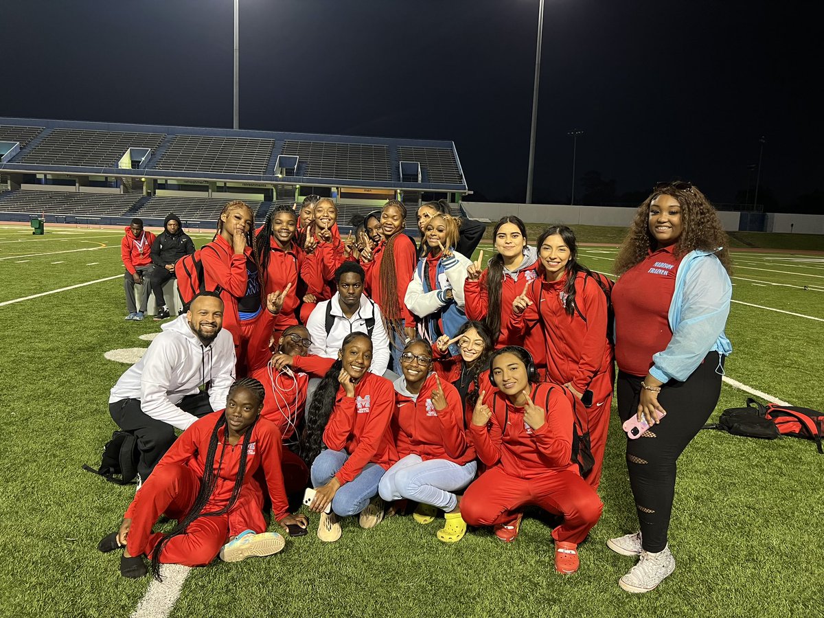 We set this goal last year after the regional track meet. This year we accomplished it and set ourselves apart in James Madison History. Congratulations Lady Marlins, the work is not done! We are District 19-5A Champions!