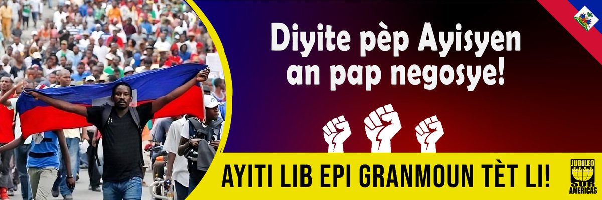 HaitiNoMinustah's tweet photo. La crisis política de #Haití se amplifica dia en dia, en ese marco,las organizaciones populares del mundo defendemos la soberanía del pueblo haitiano y histórica tradición de lucha. https://t.co/vN9EVOAu5N