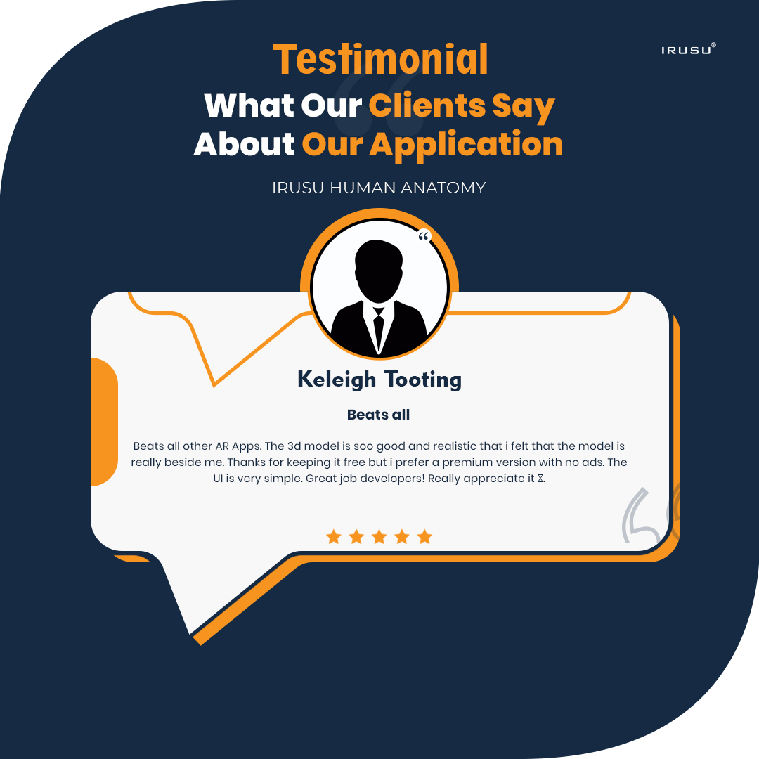 irusuvr's tweet image. What our clients says about our Irusu Human Anatomy application.
Download now :

Android : play.google.com/store/apps/det… 

ios : apps.apple.com/in/app/human-a… 

#humananatomy #vr #vrapps #irusu