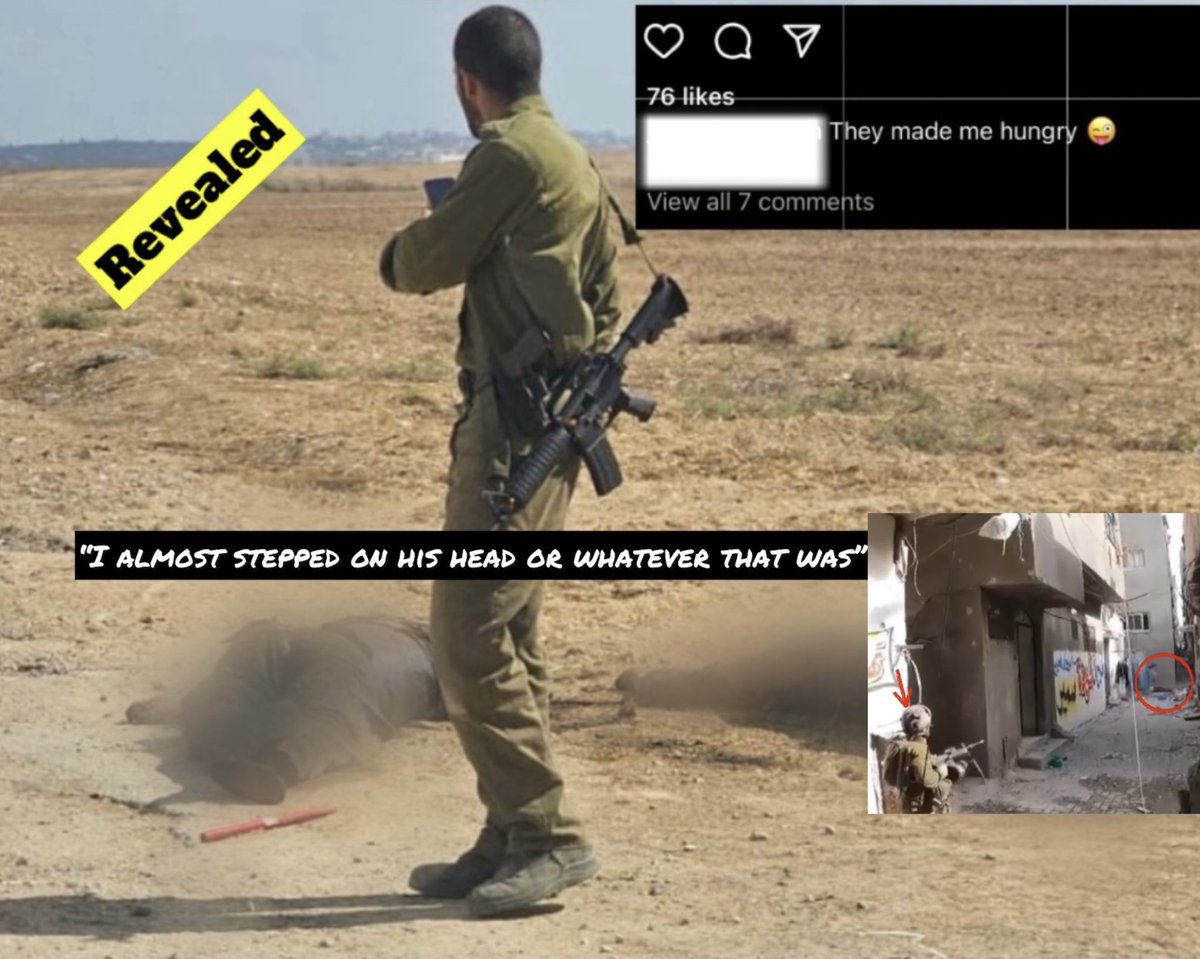 🧵on Israeli soldiers executing Palestinians in various areas across western Gaza City. Most footage were published from soldiers of the 7107 battalion. Other footage depicts the torching of homes, blowing up neighborhoods, looting, and the dehumanization of Palestinians (1/25)