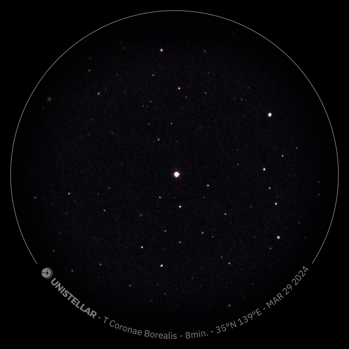 Blaze star / T CrB
March 29 23:05 JST
eVscope