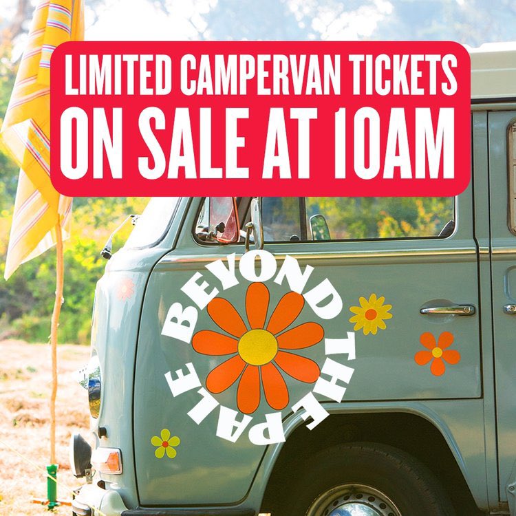 LIMITED CAMPER VAN TICKETS ON SALE TOMORROW @ 10am!! Tomorrow morning at 10am a limited number of camper van tickets will go on sale! Don't miss your chance to secure a spot for your home on wheels at Beyond The Pale! Set your alarms and get ready to cruise in style to the BTP