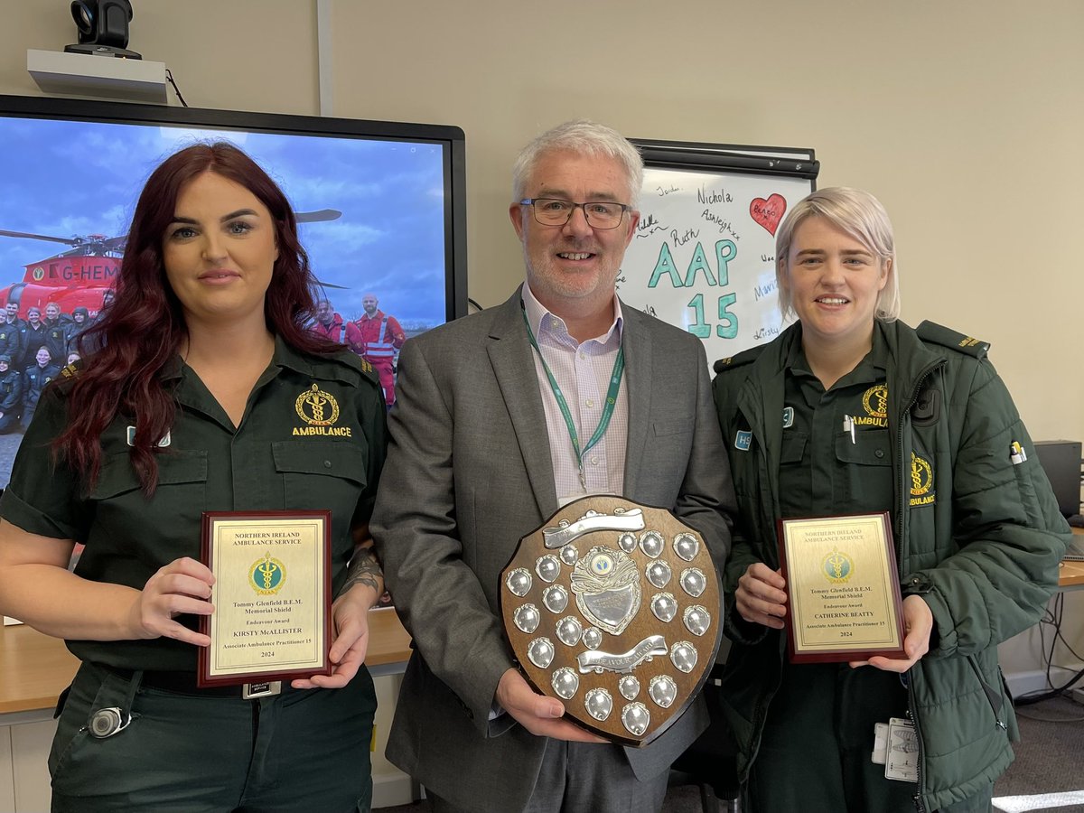 AAP15 cohort students have finished the 25 week classroom-element of the AAP/EMT training today. They will now move to Ambulance Stations in divisions to complete practice placement training alongside qualified staff. Read more: nias.hscni.net/wishing-aap15-…