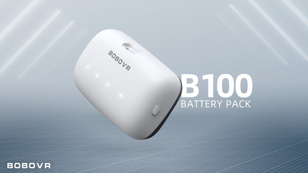 BOBOVR B100 Battery Pack ✅10000mAh for Extra game time ✅20W output for Quest3 fast charging ✅Only 180g for lightweight ✅Supports standard USBC input 5% Off until April 19th Early Bird Code: 2RYMMQWN7RJQN Accept pre orders and ship within 3 weeks 🛒bobovr.com/products/b100