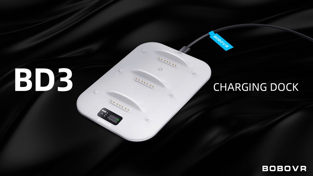 BOBOVR BD3 Charging Dock ✅Up to 30W fast charging per position ✅Max support for charging 3✖️B100 ✅Accurate display ✅Alternating use for unlimited power 5% Off until April 19th Early Bird Code: 2RYMMQWN7RJQN Accept pre orders and ship within 3 weeks 🛒bobovr.com/products/bd3