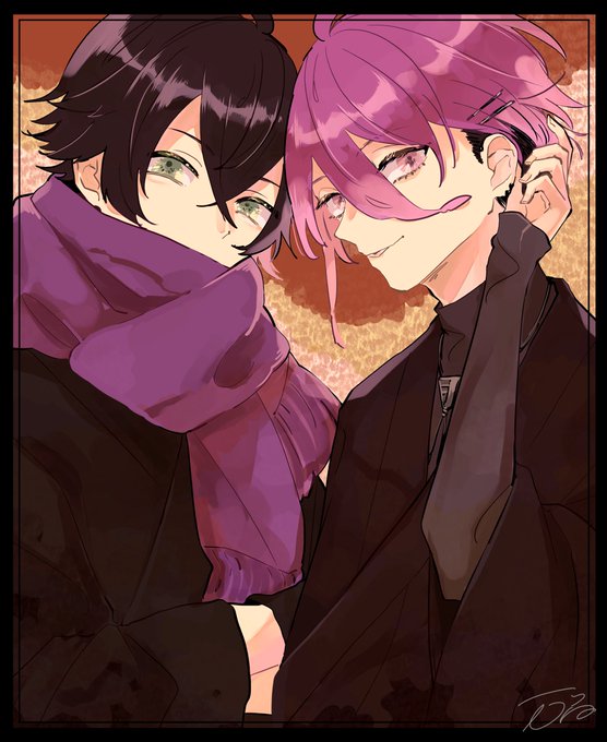 「looking at viewer purple scarf」 illustration images(Latest)