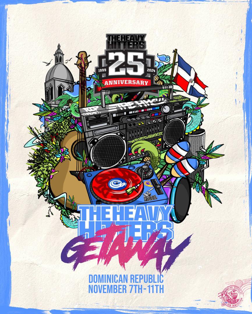 The HeavyHitters X 25 year Anniversary Celebration • This November In The Dominican Republic 🦾🔊 The entire @theheavyhitters @djenuff • @djcamilo • @djlobo 🌴.