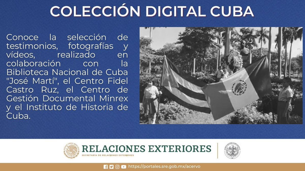 ✨ Te recordamos que la Colección Digital Cuba se encuentra disponible en nuestra página web. Podrás acceder a documentos históricos de la @BiblioNacCuba, @ISRICuba e Instituto de Historia de Cuba 📚🌐#PatrimonioCultural #Cuba #ColecciónDigital #ConveniosDeCooperación