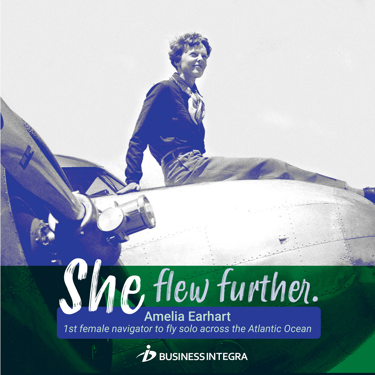 #AmeliaEarhart was the first female aviator to fly solo across the Atlantic. Did you know that she was one of the first aviators to promote commercial air travel, and formed an org for female pilots? Words matter. Actions matter. #Accessibility matters. #womenshistorymonth