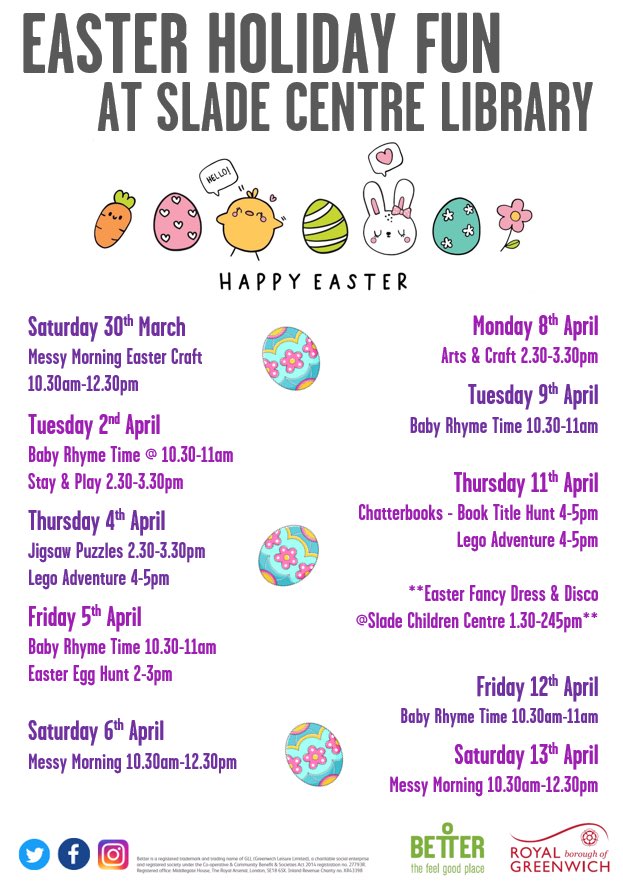 🐣 There are a range of free activities taking place across our libraries this #Easter. From biscuit decorating to craft and colouring sessions. 😊 Check out the free activities 👇