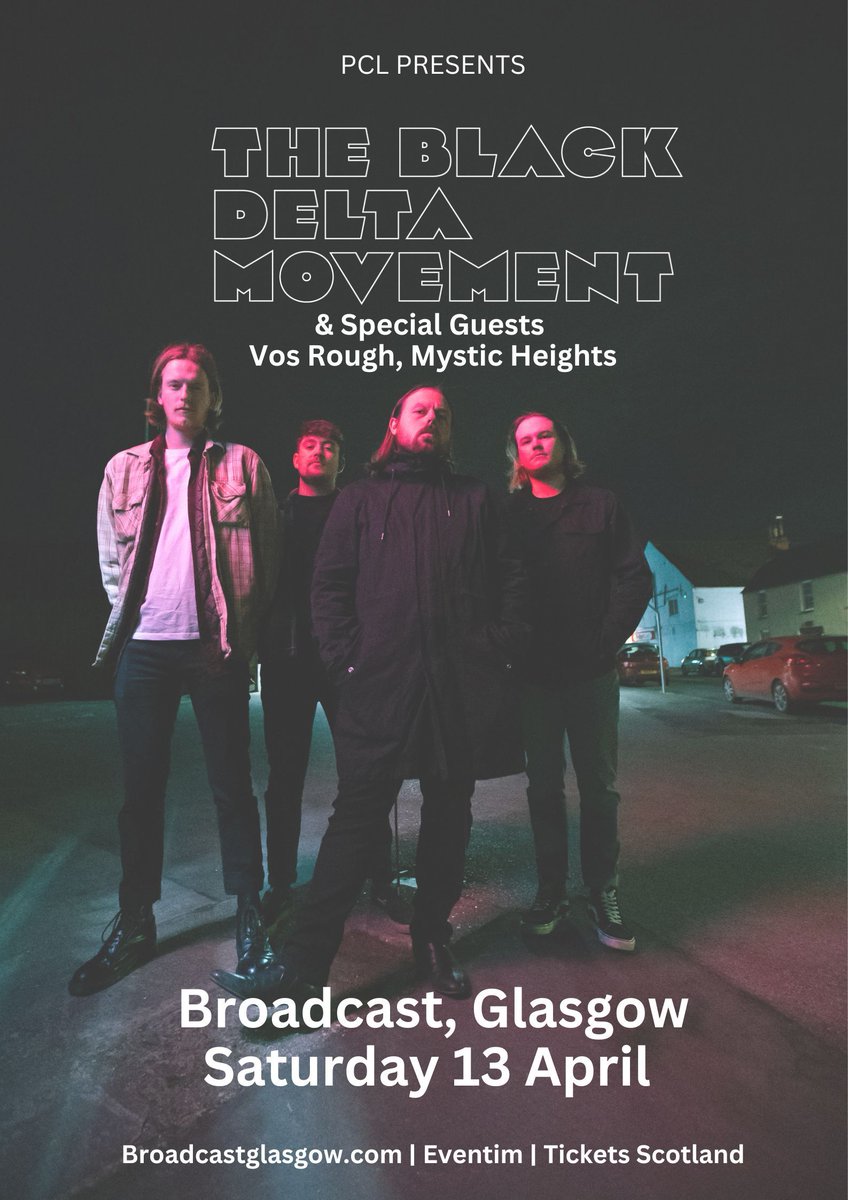 📣📣📣 Supports announced for <a href="/bdmofficial/">The Black Delta Movement</a> coming here Saturday the ✨13th of April✨ plus amazing support from <a href="/vosrough/">Vos Rough</a> and @mysticheightsband 😍 😍 😍 
Tickets available on Eventim!👀