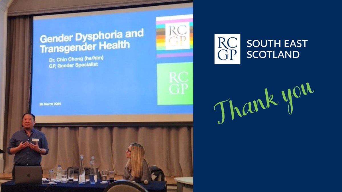 Thank you to East Lothian-based GP Dr Chin Chong for guiding RCGP South East Scotland members through his experience of the range of issues presented in his work in gender clinics across the UK. To find out more about faculty events in your area 📧 scotlandevents@rcgp.org.uk