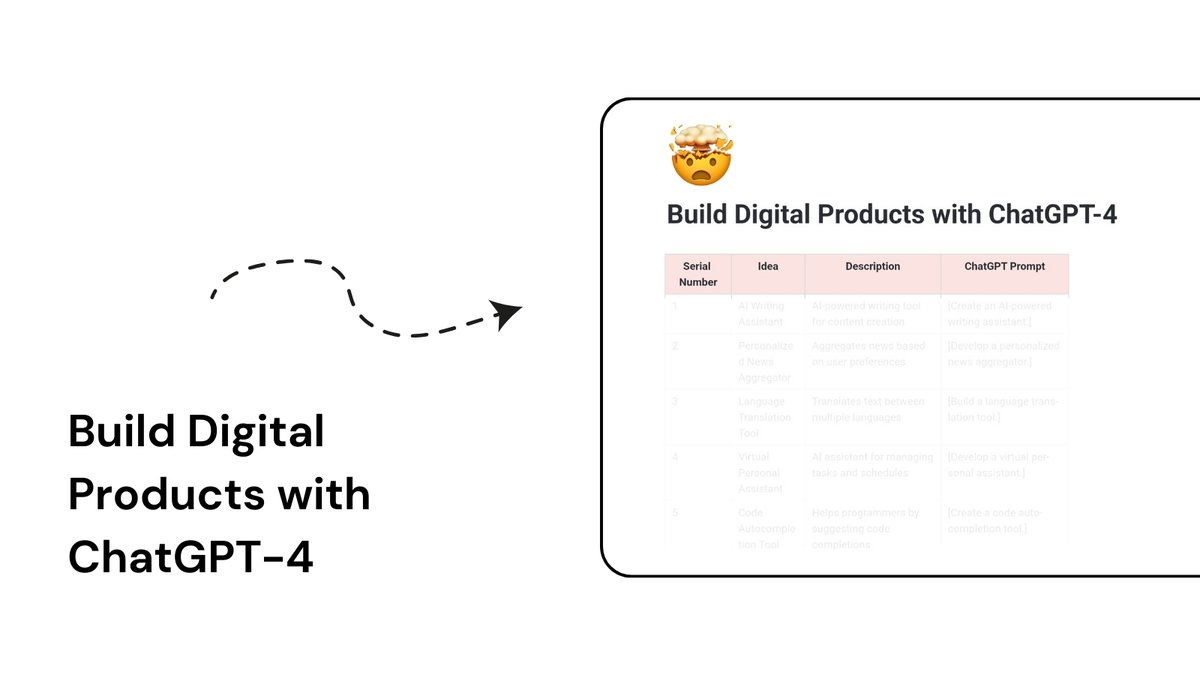 SarahhBurner's tweet image. Kids are earning 15k/month from Digital Products
I did the same
How?
I used ChatGPT-4 to Build Products
And to help you do same I added 100+ ways you can build Digital Products with ChatGPT-4
Like, Repost & reply "Me" & I'll DM link
(Must be following so I can DM)