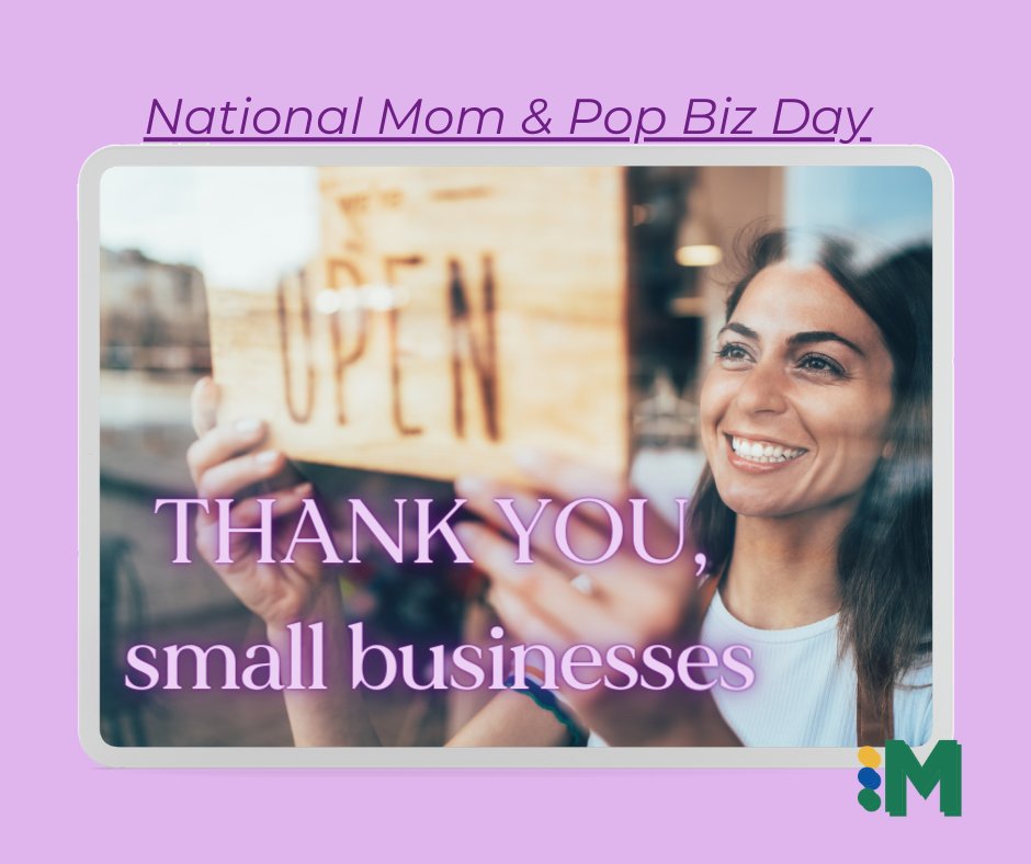 Happy National Mom & Pop Business Owners Day! 🎉 Today we celebrate the heart and soul of our communities – small businesses run by dedicated families. 🌟 Let's show appreciation for the hard work that goes into making them thrive. ❤️ #ShopLocal #SmallBizLove #entrepreneurship