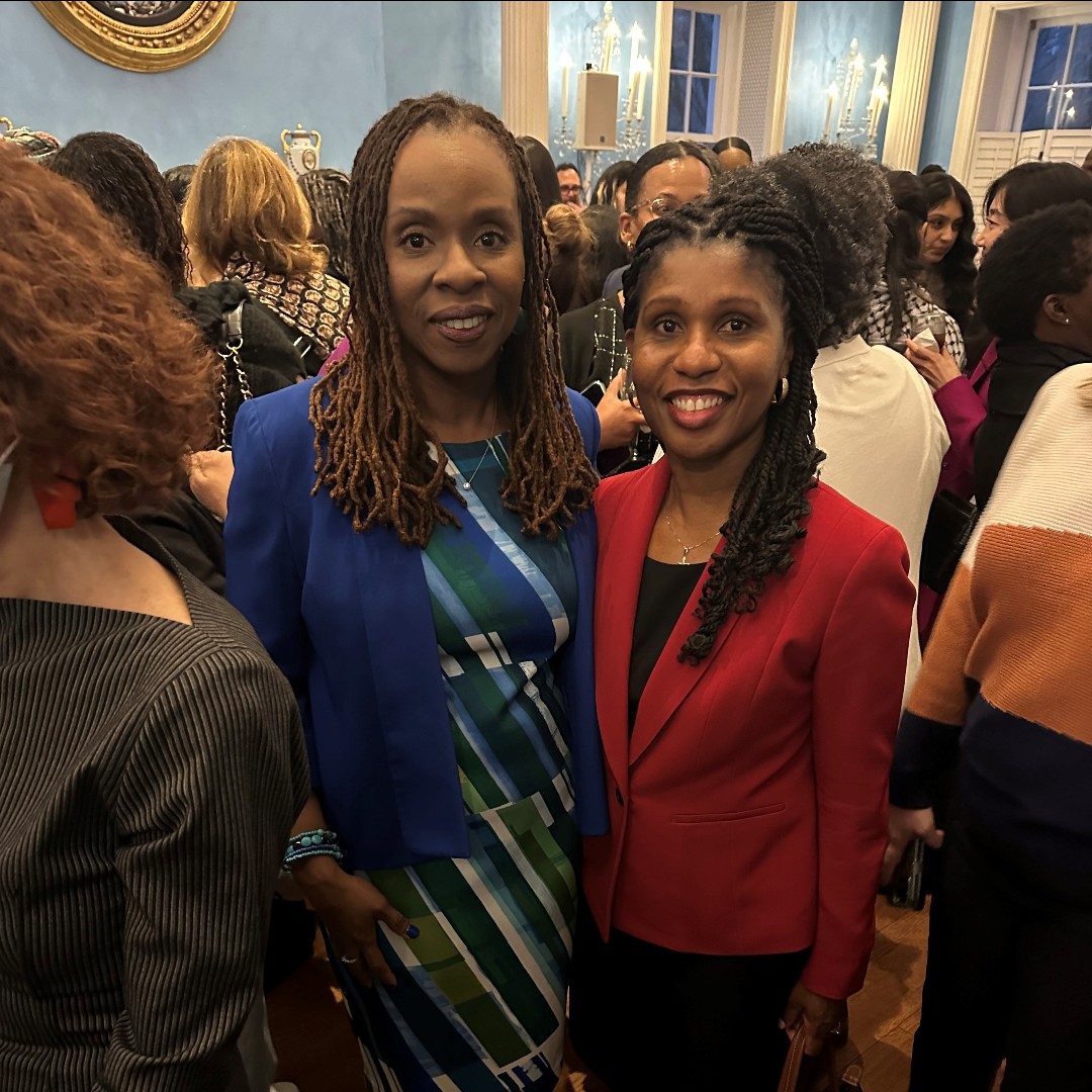 DHS Administrator Joslyn Carter and Debbian Fletcher-Blake, President and CEO of VIP Community Services, visited the #WomensHistoryMonth Reception hosted by @NYCMayor at Gracie Mansion. Other provider partners represented included MOC and ACACIA.