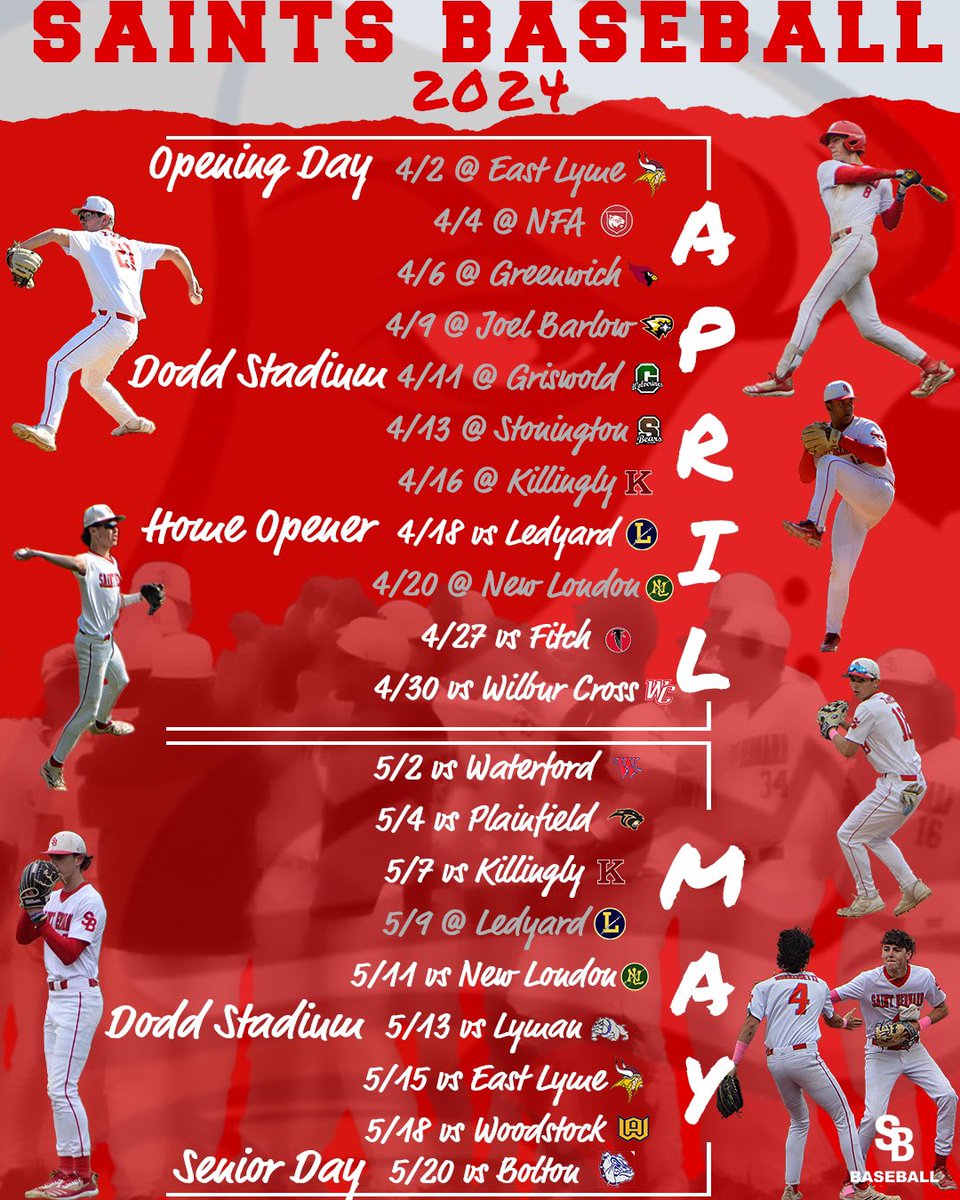 New season starts in 4 days! A little bit of a different looking schedule this year for the Saints! <a href="/athletics_sbs/">Saint Bernard School Athletics</a> #ctbase