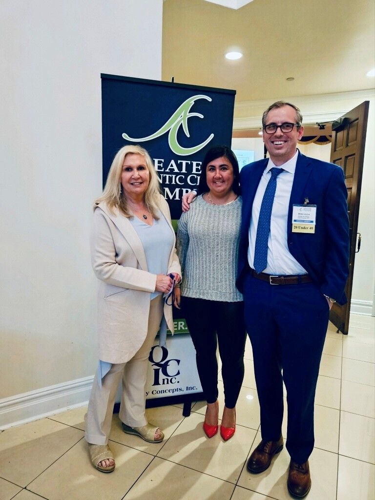 Kudos to Beau Huch, honored as one of the @AcChamber “20 Under 40” at last night’s award ceremony at the Carriage House in Galloway. We also want to congratulate our long-time client @Continent8 for their Economic Impact Award.