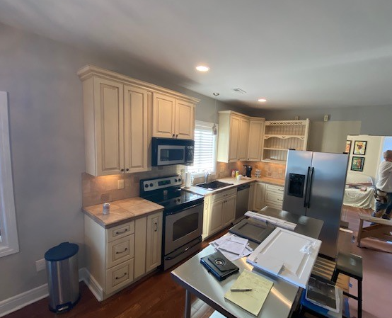 QualityLumber3's tweet photo. Here are some before and after pics from an excellent  client with excellent vision. Designed by Mike Z

KraftMaid Cabinetry with Mirage Quartz Top https://t.co/u8ZsGg6Qp8