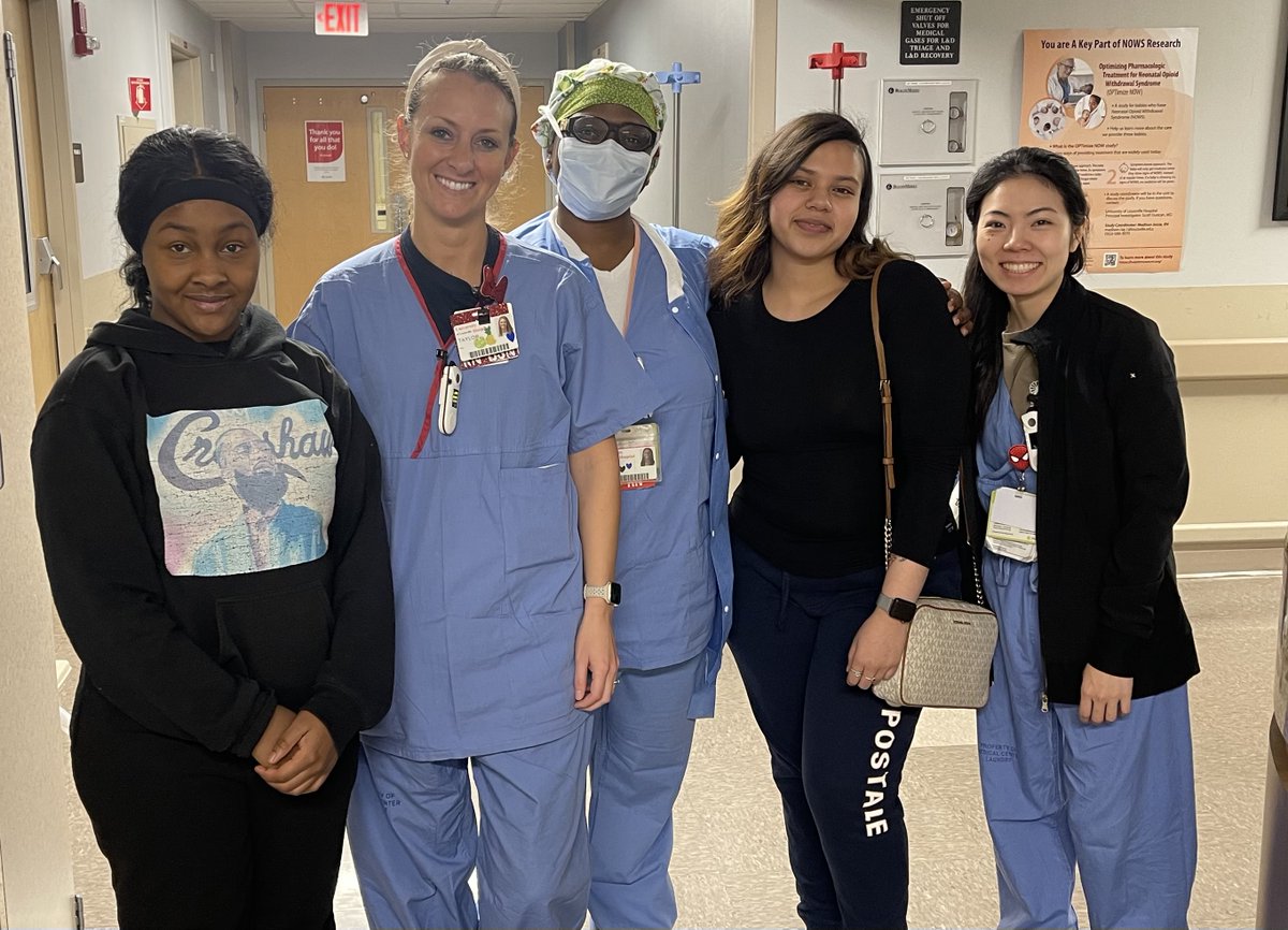 Aspiring healthcare workers learning from the talented @UofLHealth labor & delivery nurse team during job shadowing. Big picture learning happening at TAPP! 🏥👩🏾‍⚕️ #WeAreJCPS #TAPPcareers #UofLHealth