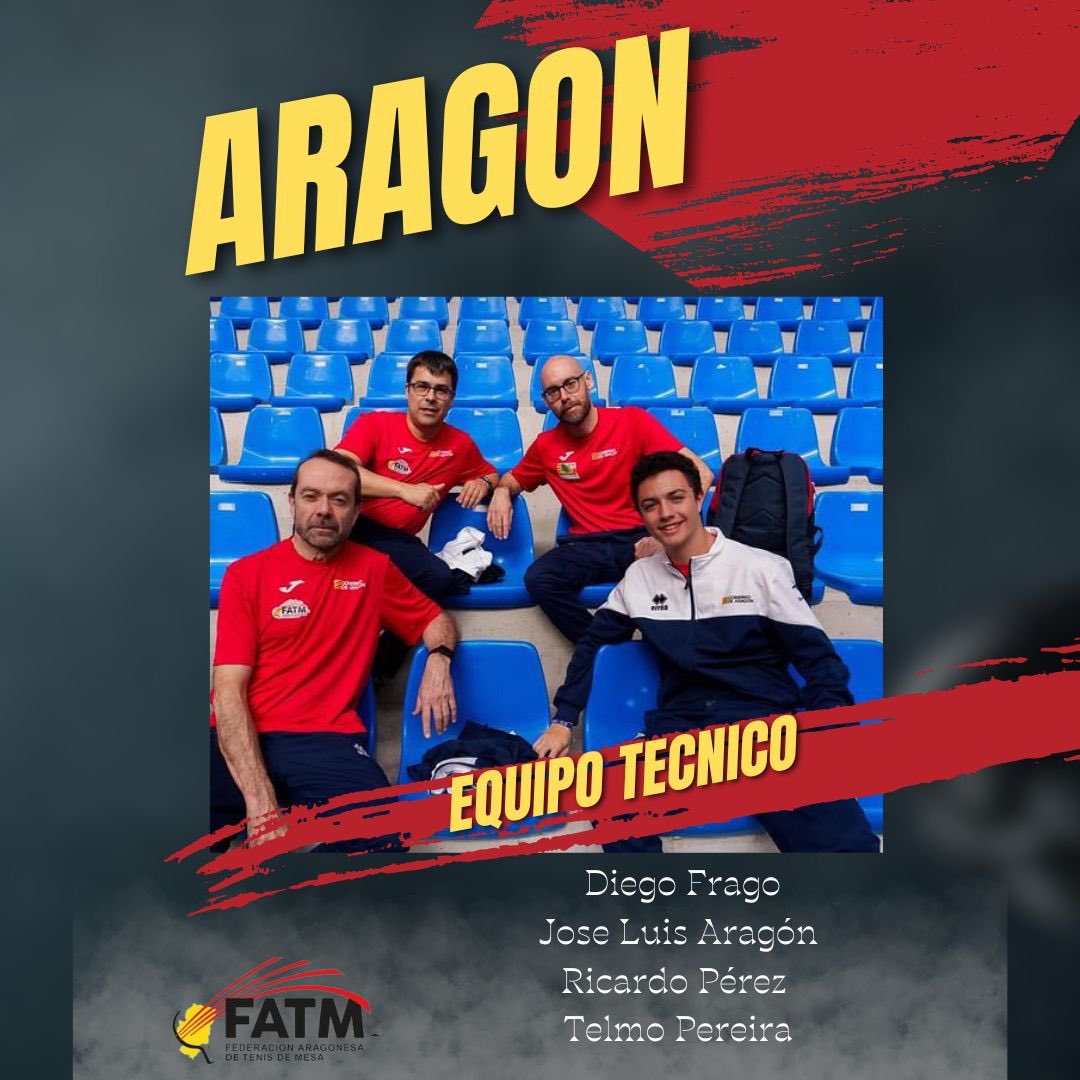 Todos ellos acompañados del equipo técnico : Diego Frago , José Luis Aragón , Ricardo Pérez y Telmo Pereira , junto con el presidente de la Federación Javier Alonso . 
#vamosaragón