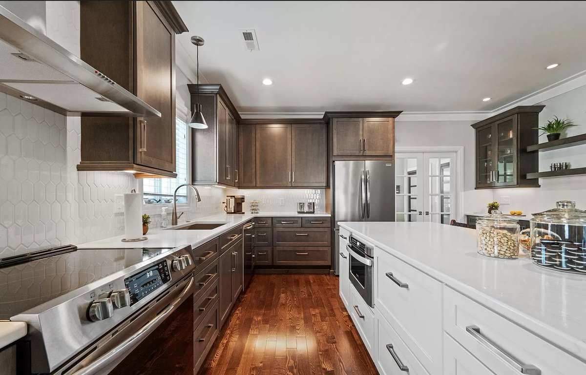 QualityLumber3's tweet photo. Here are some before and after pics from an excellent  client with excellent vision. Designed by Mike Z

KraftMaid Cabinetry with Mirage Quartz Top https://t.co/u8ZsGg6Qp8