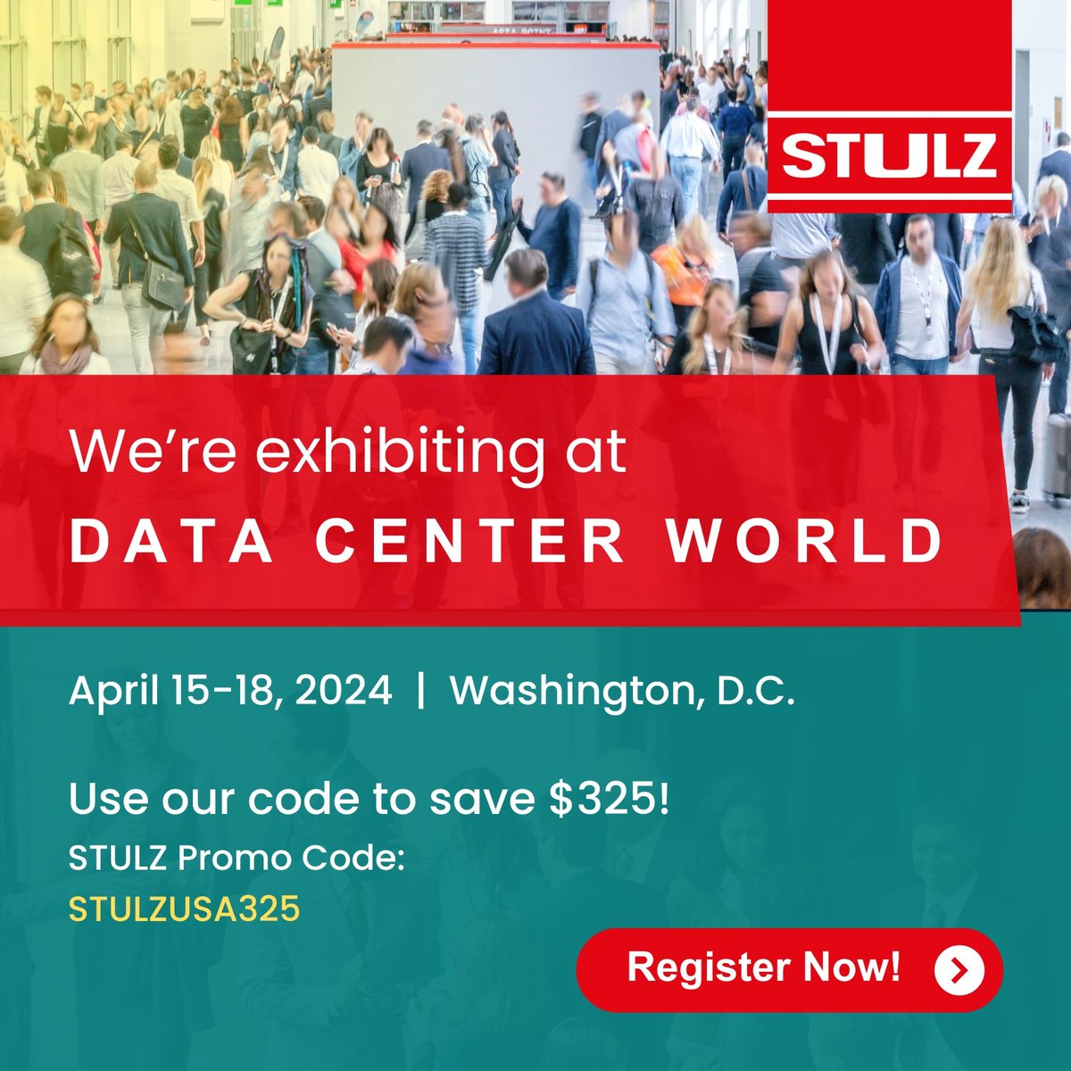 It's not too late to get your ticket to Data Center World in D.C.! Use our code to save $325 ("STULZUSA325") on your ticket to the party! You can find team #STULZ at booth 233. We're ready to talk about your data center cooling plans for 2024 and beyond! 
hubs.ly/Q02r797v0