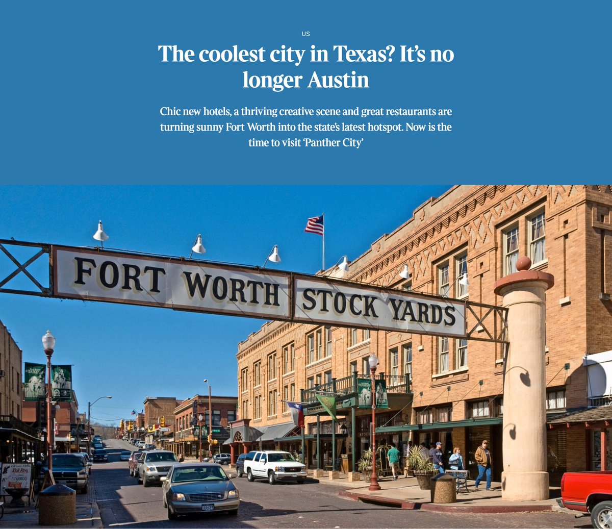 "I always tell people that if they’re visiting Texas and they want to see Los Angeles, they should go to Dallas. But if they’re visiting Texas and they want to see Texas, they should come to #FortWorth." – @ChefTimLove

Via @TheTimes: itbeginsinfw.com/3vxU2zh

#Tourism