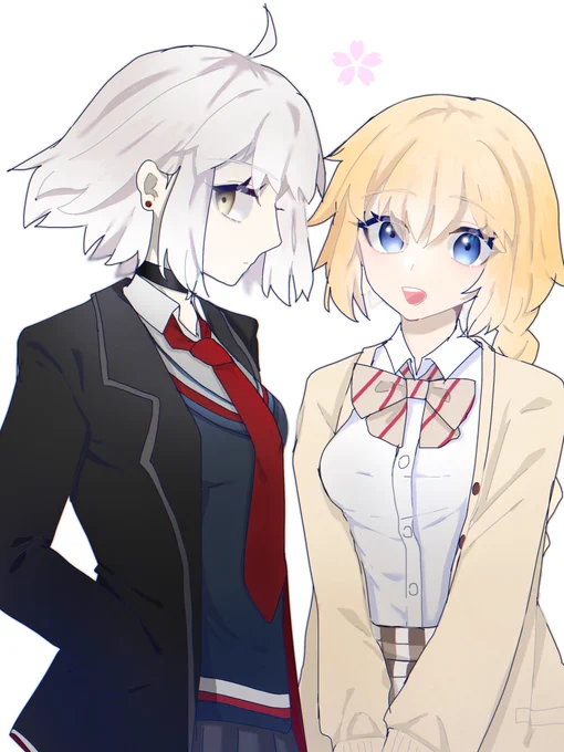 #FGO 折田さんと制服ジャンヌだよ かわいいよね 