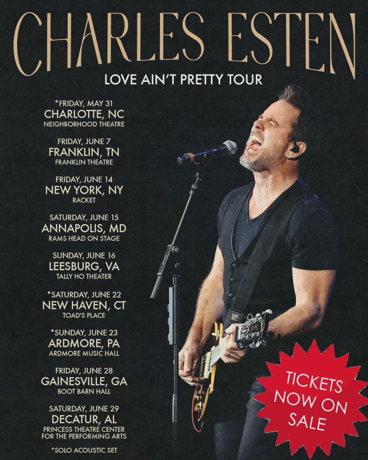 Tickets for my new US tour dates are on sale NOW! Comment below what show you’re coming to and who you’re bringing!  Grab your tickets at charlesesten.com/tour.