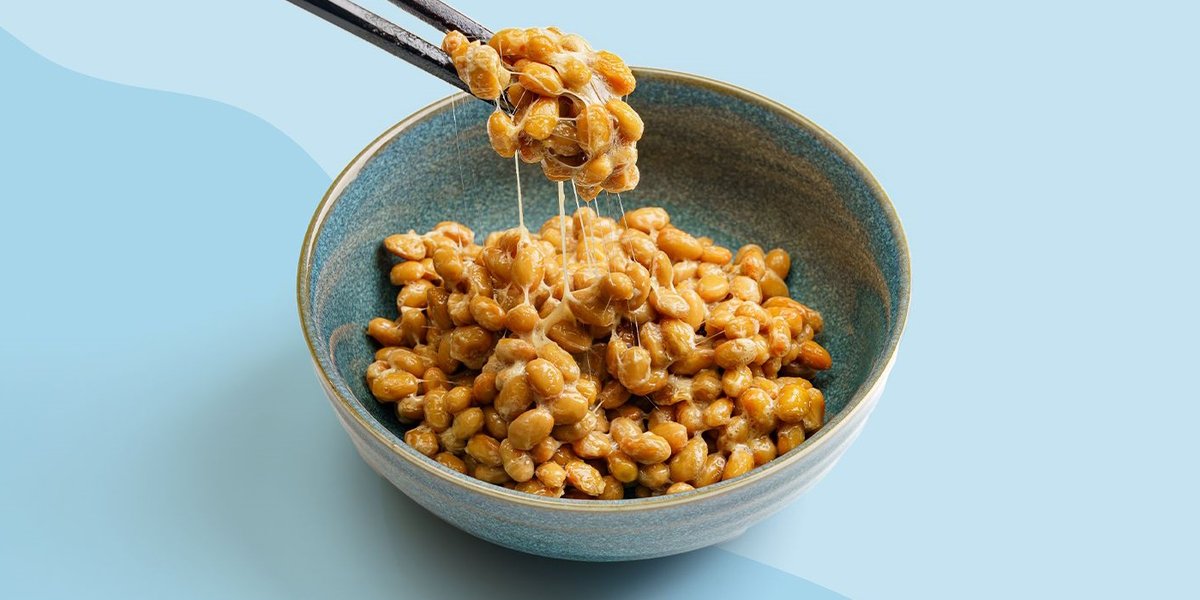 Post-menopausal women who consume 40 grams of natto - a food made from fermented soybeans - daily almost halve their risk of breaking a bone. ergo-log.com/daily-use-of-n…