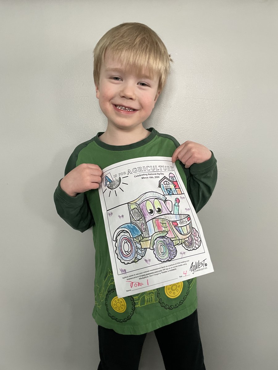 Thank you Aylin age 10, Cash age 9, and Joel age 4 for coloring some amazing picutures for our coloring contest. #agday2024